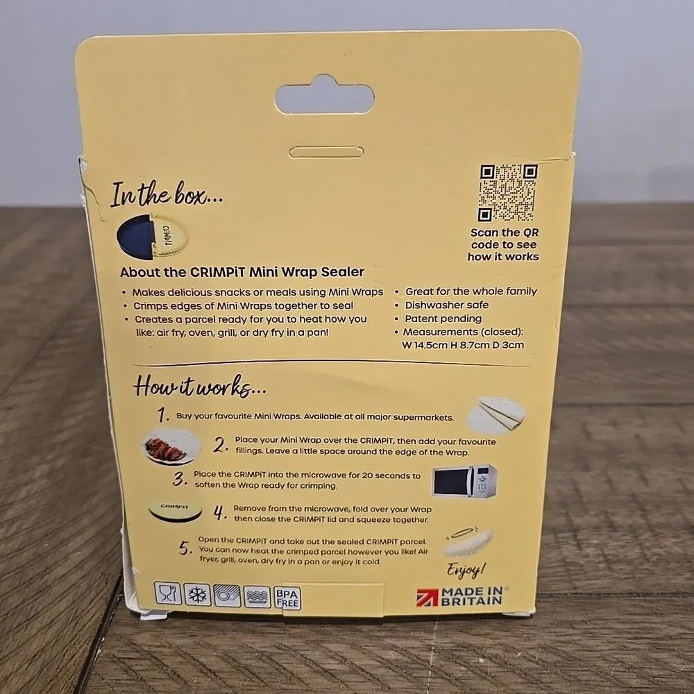 CRIMPiT Mini Wrap Tortillia Sealer - Perfect For Air Fryer Snacks